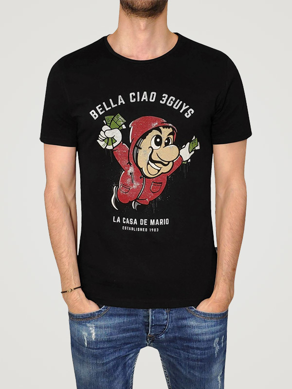 3Guys T-Shirt Bella Ciao Μαύρο