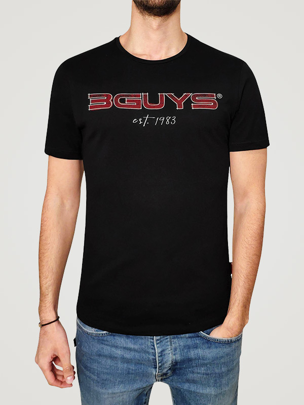 T-Shirt 3Guys Brush Μαύρο