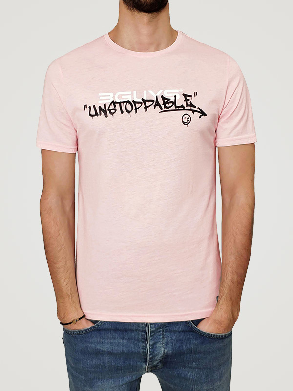 T-Shirt 3Guys Unstoppable Ροζ