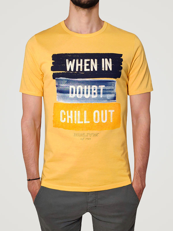 T-Shirt 3Guys Chill Out Κίτρινο