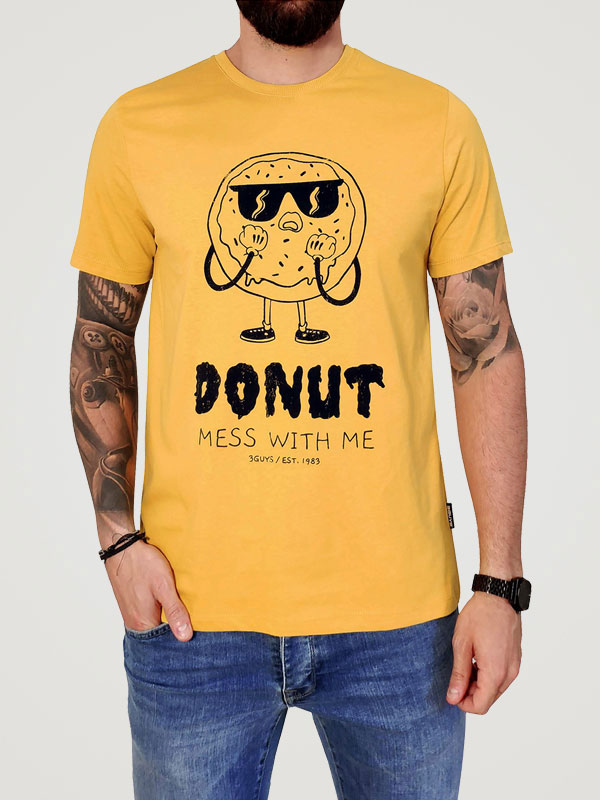 3Guys T-Shirt Donut Κίτρινο