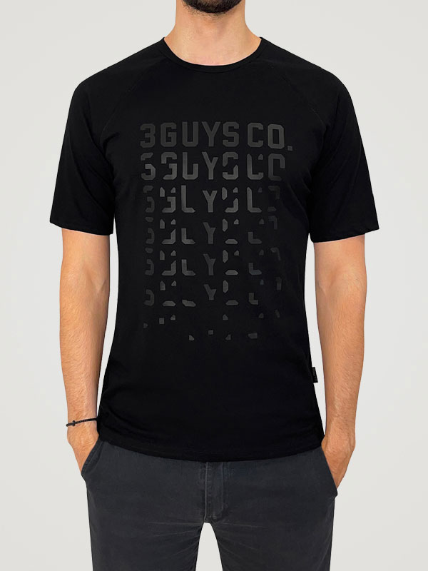 T-Shirt 3Guys Repeat Μαύρο